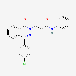 molecular formula C24H20ClN3O2 B11593829 3-[4-(4-chlorophenyl)-1-oxophthalazin-2(1H)-yl]-N-(2-methylphenyl)propanamide 