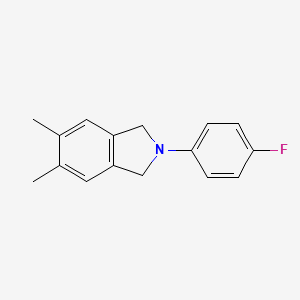 molecular formula C16H16FN B11593838 2-(4-fluorophenyl)-5,6-dimethyl-2,3-dihydro-1H-isoindole 