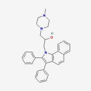 molecular formula C32H33N3O B11593870 1-{2,3-Diphenylbenzo[G]indol-1-YL}-3-(4-methylpiperazin-1-YL)propan-2-OL 