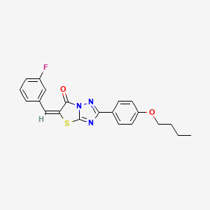 (5E)-2-(4-butoxyphenyl)-5-(3-fluorobenzylidene)[1,3]thiazolo[3,2-b][1,2,4]triazol-6(5H)-one