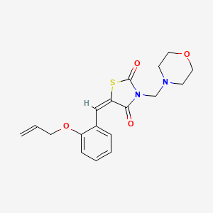 (5E)-3-(morpholin-4-ylmethyl)-5-[2-(prop-2-en-1-yloxy)benzylidene]-1,3-thiazolidine-2,4-dione