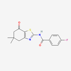 molecular formula C16H15FN2O2S B11593925 N-(5,5-dimethyl-7-oxo-4,5,6,7-tetrahydro-1,3-benzothiazol-2-yl)-4-fluorobenzamide CAS No. 325979-72-4