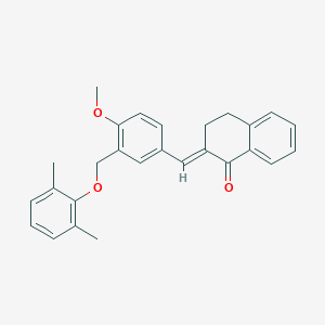 (2E)-2-{3-[(2,6-dimethylphenoxy)methyl]-4-methoxybenzylidene}-3,4-dihydronaphthalen-1(2H)-one