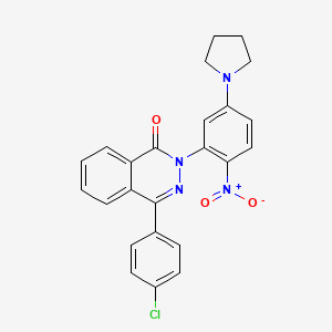 4-(4-chlorophenyl)-2-[2-nitro-5-(pyrrolidin-1-yl)phenyl]phthalazin-1(2H)-one