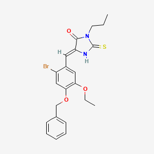 (5Z)-5-[4-(benzyloxy)-2-bromo-5-ethoxybenzylidene]-3-propyl-2-thioxoimidazolidin-4-one