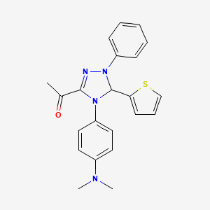 1-[4-(4-Dimethylamino-phenyl)-1-phenyl-5-thiophen-2-yl-4,5-dihydro-1H-[1,2,4]triazol-3-yl]-ethanone