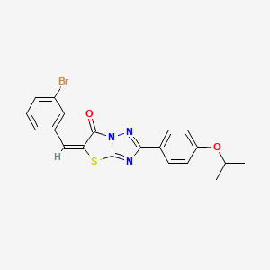 (5E)-5-(3-bromobenzylidene)-2-(4-isopropoxyphenyl)[1,3]thiazolo[3,2-b][1,2,4]triazol-6(5H)-one