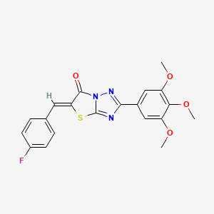 (5Z)-5-(4-fluorobenzylidene)-2-(3,4,5-trimethoxyphenyl)[1,3]thiazolo[3,2-b][1,2,4]triazol-6(5H)-one