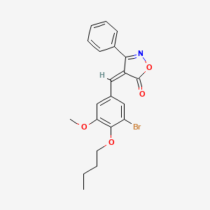 (4Z)-4-(3-bromo-4-butoxy-5-methoxybenzylidene)-3-phenyl-1,2-oxazol-5(4H)-one