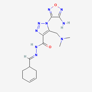 molecular formula C15H21N9O2 B11594187 1-(4-amino-1,2,5-oxadiazol-3-yl)-N'-[(E)-cyclohex-3-en-1-ylmethylidene]-5-[(dimethylamino)methyl]-1H-1,2,3-triazole-4-carbohydrazide 