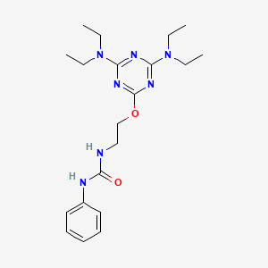 1-(2-{[4,6-Bis(diethylamino)-1,3,5-triazin-2-yl]oxy}ethyl)-3-phenylurea