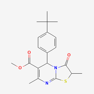 methyl 5-(4-tert-butylphenyl)-2,7-dimethyl-3-oxo-2,3-dihydro-5H-[1,3]thiazolo[3,2-a]pyrimidine-6-carboxylate