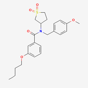 molecular formula C23H29NO5S B11594214 3-butoxy-N-(1,1-dioxidotetrahydrothiophen-3-yl)-N-(4-methoxybenzyl)benzamide 