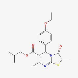 isobutyl 5-(4-ethoxyphenyl)-2,7-dimethyl-3-oxo-2,3-dihydro-5H-[1,3]thiazolo[3,2-a]pyrimidine-6-carboxylate