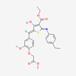 molecular formula C26H27NO7S B11594308 ethyl (5Z)-2-(4-ethylanilino)-5-[[3-methoxy-4-(2-methoxy-2-oxoethoxy)phenyl]methylidene]-4-oxothiophene-3-carboxylate 