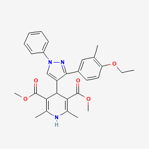 dimethyl 4-[3-(4-ethoxy-3-methylphenyl)-1-phenyl-1H-pyrazol-4-yl]-2,6-dimethyl-1,4-dihydropyridine-3,5-dicarboxylate