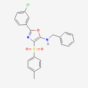 molecular formula C23H19ClN2O3S B11594367 N-benzyl-2-(3-chlorophenyl)-4-[(4-methylphenyl)sulfonyl]-1,3-oxazol-5-amine 