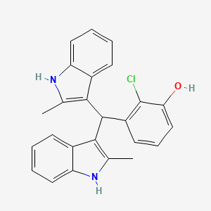 3-[bis(2-methyl-1H-indol-3-yl)methyl]-2-chlorophenol