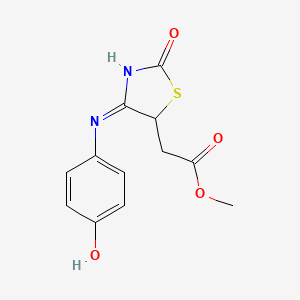 methyl {(4Z)-4-[(4-hydroxyphenyl)imino]-2-oxo-1,3-thiazolidin-5-yl}acetate