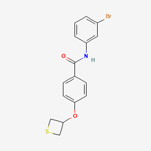 molecular formula C16H14BrNO2S B11594411 N-(3-bromophenyl)-4-(thietan-3-yloxy)benzamide 