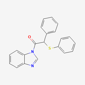 molecular formula C21H16N2OS B11594414 1-(1H-benzimidazol-1-yl)-2-phenyl-2-(phenylsulfanyl)ethanone 