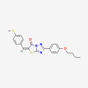 (5E)-2-(4-butoxyphenyl)-5-[4-(methylsulfanyl)benzylidene][1,3]thiazolo[3,2-b][1,2,4]triazol-6(5H)-one