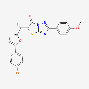 (5Z)-5-{[5-(4-bromophenyl)furan-2-yl]methylidene}-2-(4-methoxyphenyl)[1,3]thiazolo[3,2-b][1,2,4]triazol-6(5H)-one