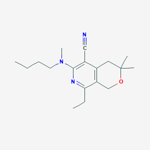 6-[butyl(methyl)amino]-8-ethyl-3,3-dimethyl-3,4-dihydro-1H-pyrano[3,4-c]pyridine-5-carbonitrile