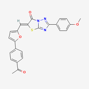 (5Z)-5-{[5-(4-acetylphenyl)furan-2-yl]methylidene}-2-(4-methoxyphenyl)[1,3]thiazolo[3,2-b][1,2,4]triazol-6(5H)-one