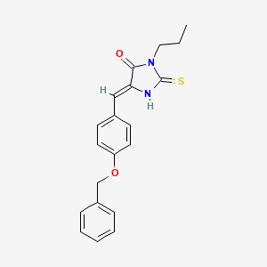 (5Z)-5-[4-(benzyloxy)benzylidene]-3-propyl-2-thioxoimidazolidin-4-one