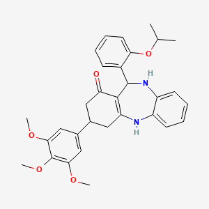 11-(2-isopropoxyphenyl)-3-(3,4,5-trimethoxyphenyl)-2,3,4,5,10,11-hexahydro-1H-dibenzo[b,e][1,4]diazepin-1-one