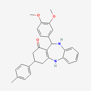 11-(3,4-dimethoxyphenyl)-3-(4-methylphenyl)-2,3,4,5,10,11-hexahydro-1H-dibenzo[b,e][1,4]diazepin-1-one