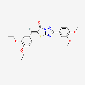 (5Z)-5-(3,4-diethoxybenzylidene)-2-(3,4-dimethoxyphenyl)[1,3]thiazolo[3,2-b][1,2,4]triazol-6(5H)-one