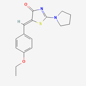 molecular formula C16H18N2O2S B11594541 (5Z)-5-(4-ethoxybenzylidene)-2-(pyrrolidin-1-yl)-1,3-thiazol-4(5H)-one 