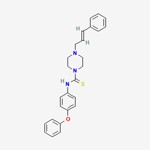 N-(4-phenoxyphenyl)-4-[(2E)-3-phenylprop-2-en-1-yl]piperazine-1-carbothioamide