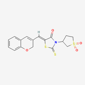 (5Z)-5-(2H-chromen-3-ylmethylidene)-3-(1,1-dioxidotetrahydrothiophen-3-yl)-2-thioxo-1,3-thiazolidin-4-one