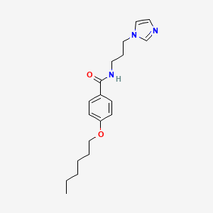 4-(hexyloxy)-N-[3-(1H-imidazol-1-yl)propyl]benzamide