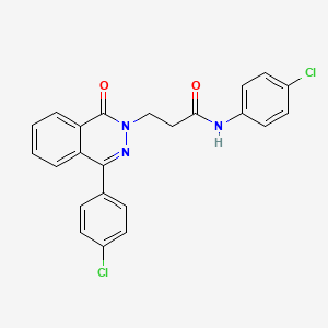 molecular formula C23H17Cl2N3O2 B11594612 N-(4-chlorophenyl)-3-(4-(4-chlorophenyl)-1-oxophthalazin-2(1H)-yl)propanamide 