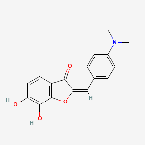 (2E)-2-[4-(dimethylamino)benzylidene]-6,7-dihydroxy-1-benzofuran-3(2H)-one