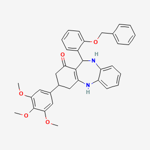 11-[2-(benzyloxy)phenyl]-3-(3,4,5-trimethoxyphenyl)-2,3,4,5,10,11-hexahydro-1H-dibenzo[b,e][1,4]diazepin-1-one