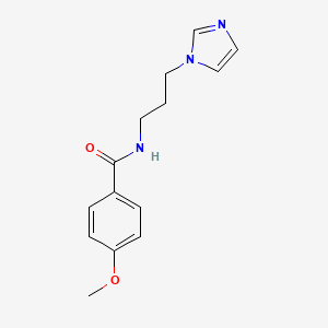 molecular formula C14H17N3O2 B11594645 N-[3-(1H-imidazol-1-yl)propyl]-4-methoxybenzamide 