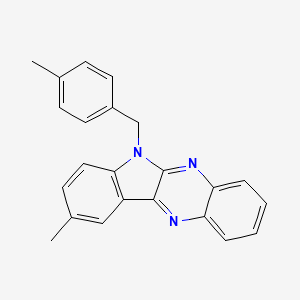 molecular formula C23H19N3 B11594656 9-methyl-6-(4-methylbenzyl)-6H-indolo[2,3-b]quinoxaline 