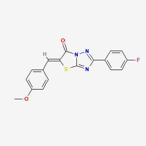 (5Z)-2-(4-fluorophenyl)-5-(4-methoxybenzylidene)[1,3]thiazolo[3,2-b][1,2,4]triazol-6(5H)-one