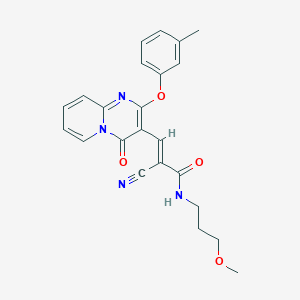 (2E)-2-cyano-N-(3-methoxypropyl)-3-[2-(3-methylphenoxy)-4-oxo-4H-pyrido[1,2-a]pyrimidin-3-yl]prop-2-enamide