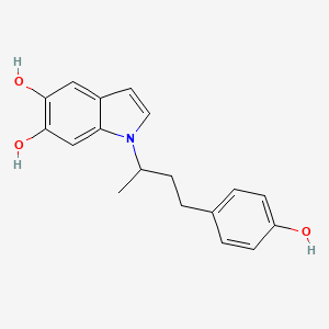 molecular formula C₁₈H₁₉NO₃ B1159469 1-(4-(4-Hydroxyphenyl)butan-2-yl)-1H-indole-5,6-diol 