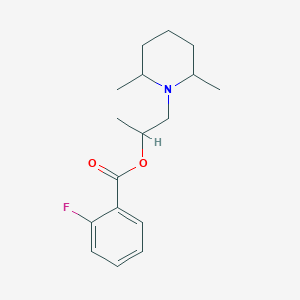 1-(2,6-Dimethylpiperidin-1-yl)propan-2-yl 2-fluorobenzoate