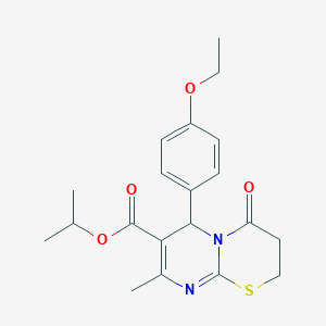 propan-2-yl 6-(4-ethoxyphenyl)-8-methyl-4-oxo-3,4-dihydro-2H,6H-pyrimido[2,1-b][1,3]thiazine-7-carboxylate