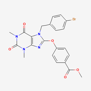 methyl 4-{[7-(4-bromobenzyl)-1,3-dimethyl-2,6-dioxo-2,3,6,7-tetrahydro-1H-purin-8-yl]oxy}benzoate