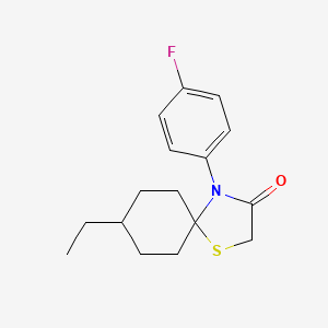 molecular formula C16H20FNOS B11594752 8-Ethyl-4-(4-fluorophenyl)-1-thia-4-azaspiro[4.5]decan-3-one 