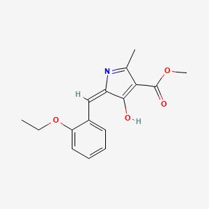 molecular formula C16H17NO4 B11594809 methyl (5E)-5-(2-ethoxybenzylidene)-2-methyl-4-oxo-4,5-dihydro-1H-pyrrole-3-carboxylate 